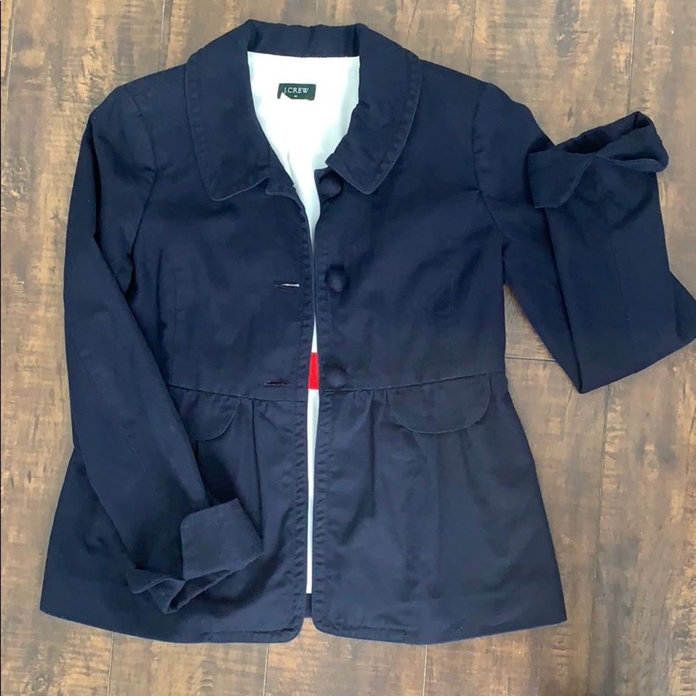 ❗️price drop ❗️ j crew navy peplum jacket